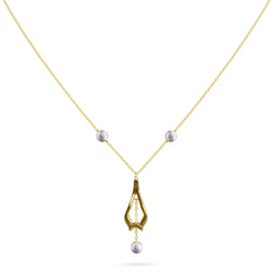 Necklace Pearly rose Louzan jewellery