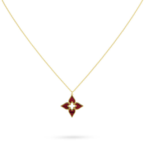 Necklace Tulip Twilight Louzan jewellery - maroon