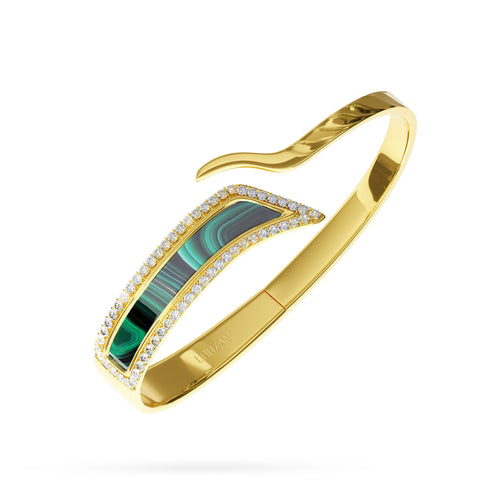 Bangle Amber Louzan jewellery  - Green Pearl