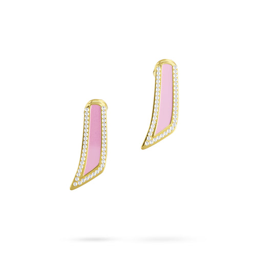 Earring Amber Louzan jewellery -Pink Pearl