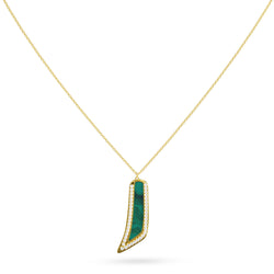 Necklace Amber Louzan Jewelry- Green pearl