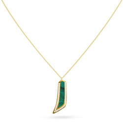 Necklace Amber Louzan jewellery- Green pearl