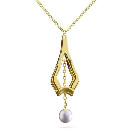 Necklace Pearly rose Louzan jewellery