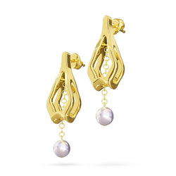 Earring Pearly rose Louzan jewellery