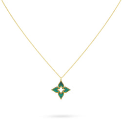 Necklace Tulip Twilight Louzan Jewelry- Green