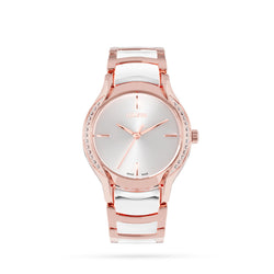 Cryste watch  rose gold and white