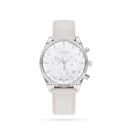 Legacy watch white leather and white mop