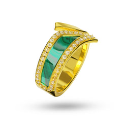 Ring Amber Louzan Jewelry-Green Pearl