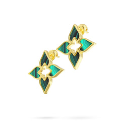 Earring Tulip Twilight Louzan Jewelry- Green