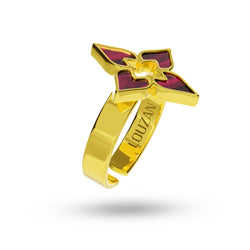 Ring Tulip Twilight Louzan jewellery - maroon