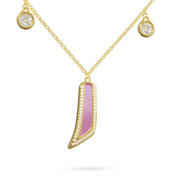 Trio Necklace Amber Louzan Jewelry- pink pearl