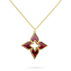 Necklace Tulip Twilight Louzan jewellery - maroon