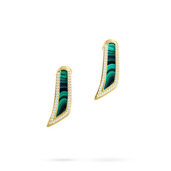 Earring Amber Louzan jewellery -Green Pearl