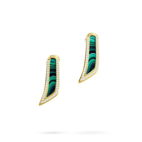 Earring Amber Louzan jewellery -Green Pearl