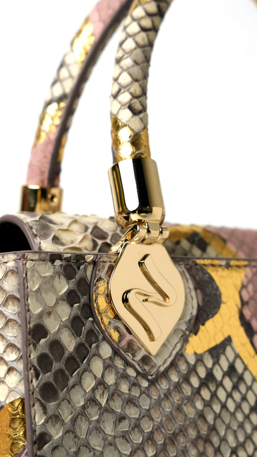 Joy Bag python gold pink