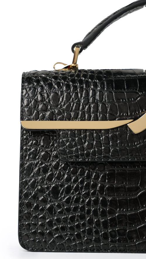Vibe Bag croco Metallic black 774