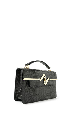 Vibe Bag croco Metallic black 774