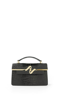 Vibe Bag croco Metallic black 774