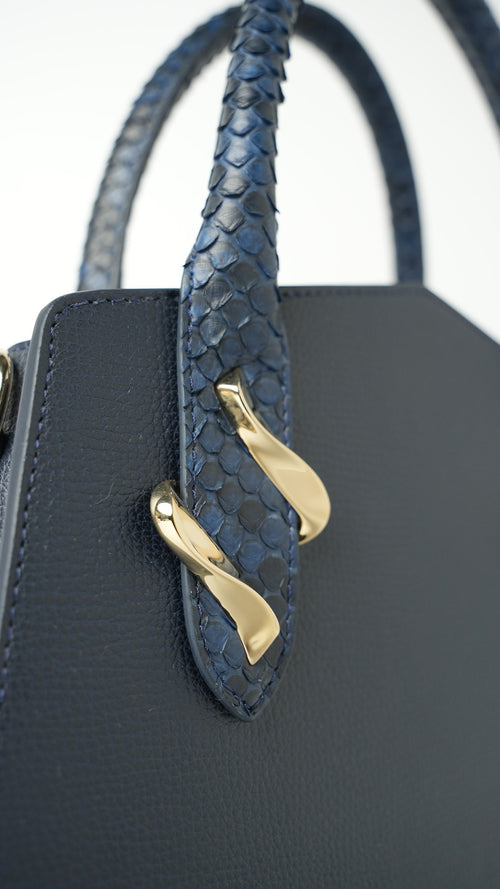 Dream Bag crumb python navy and dark blue