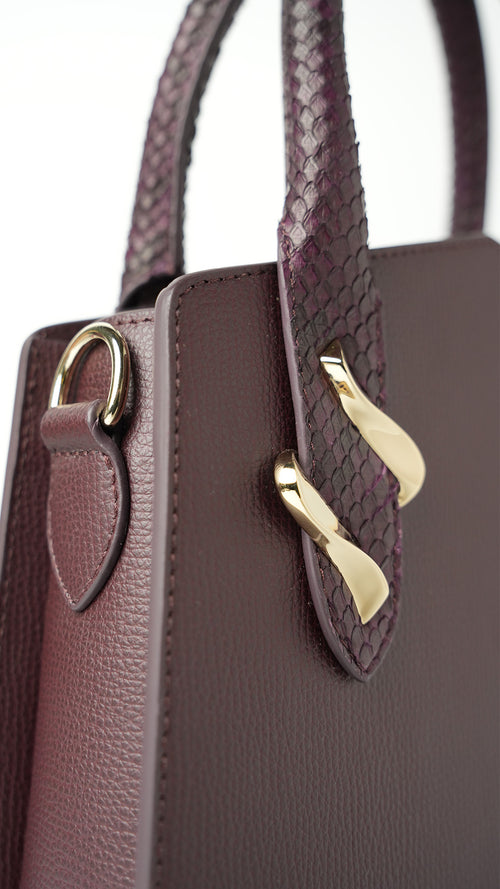 Dream Bag crumb python purple and wine