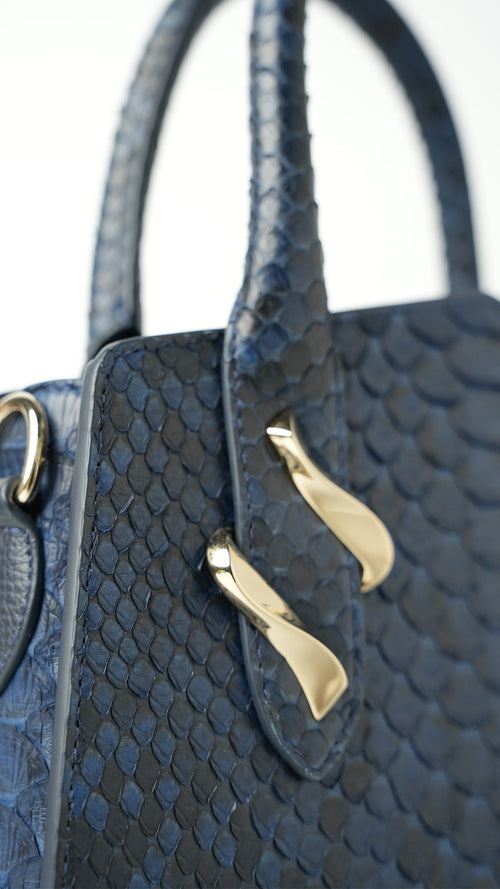 Dream Bag python Dark blue