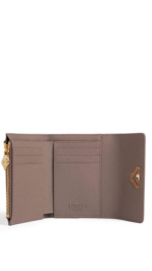 MINI HEART WALLET PYTHONPINK SILVER